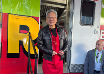 NVIDIA CEO Jensen Huang Seen Flipping Burgers at Denny’s Mobile Station Prior to GTC 2025 Keynote